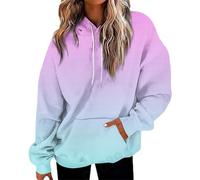 Laquieio 2025 Sudaderas Mujer con Capucha Oversize Manga Larga Cuello Redondo Sweatshirt Amplio BáSico Chic Deportes Mujer Top Sudadera Comodo SuéTer Color SóLido Jersey Sudaderas Slim Fit Originales