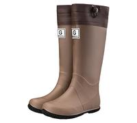 Laquieio Botas De Agua Mujer Baratas Botas De Lluvia Medianas Muy Cómodas Caucho Calzado Nuevos estilos para mujer Botas Altas Zapatos de Trabajo Para Mujer -1