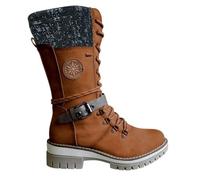 Laquieio Botas Mujer Invierno Altas Botas Nieve Impermeable Casual Temporada Otono Invierno 2025 Casuales Boots para Mujer Casa Interior Exterior -11