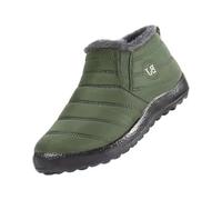 Laquieio Botas Mujer Invierno Rebajas Piel Con Cana Arrugada Cierre De Cremallera Con Pelo Botas De Nieve Ultraligero Antideslizante Fiesta Zapatos-11