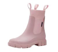 Laquieio Zapatos De Lluvia Para Mujer Moda Botines Impermeables Exteriores Mujeres Muy Cómodas Caucho Calzado Nuevos estilos para mujeres Botas Altas de Agua Mujer Altas -1