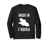 L'Aquila Orgoglio Locale Italia Città Travel Souvenir Manga Larga