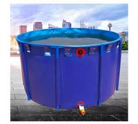 Lar - Piscina redonda de lona para estanque de peces, fácil de instalar, para riego agrícola y agua, tamaño 1,2 m, color azul