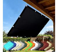Lar Toldo rectangular impermeable de 430 x 550 cm, 98% de protección UV para jardín, patio, piscina, balcón, resistente al aire libre con ojales, cubierta negra