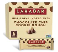 Larabar Barras de masa de chocolate, frutas y nueces, 6 unidades, 9.7 onzas | Sin gluten, vegano, sin leche, sin soja, genéticamente libre, chips de choc de comercio justo, sin edulcorantes artificiales