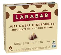 Larabar - Barras de masa de galletas con chispas de chocolate, frutas y nueces, sin gluten y veganas, 9.5 onzas, 6 unidades