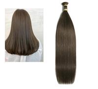 Larafona 100 % pelo humano Remy oscuro ceniza marrón natural, pelo humano sin trama, 100 g/pc 12 pulgadas/30 cm