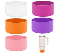 Laralily Protección del suelo compatible con Stanley Cup 5 unidades de silicona para botellas de agua, protección de suelo, funda protectora de silicona, resistente y reutilizable para cojín de