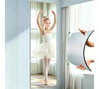 Larber 3 Piezas Espejos Adhesivos de Pared,30x40cm Espejos Decorativos de Pared sin Marco, Espejo Pegatina no de Vidrio para Puerta Armario,Recibidores,Baño,Gimnasio (3PCS)
