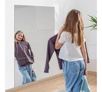 Larber 6 Piezas Espejos Adhesivos de Pared,30x40cm Espejos Decorativos de Pared sin Marco, Espejo Pegatina no de Vidrio para Puerta Armario,Recibidores,Baño,Gimnasio