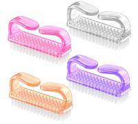 Larbois Cepillo de uñas con empuñadura, kit de limpieza para uñas de mano y uñas, para hombres y mujeres (paquete de 4)