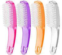 Larbois - Cepillo de uñas para limpieza de uñas, 4 unidades de cepillos de uñas con mango para limpiar uñas para dedos de los pies y uñas, mujeres y hombres (color 1)