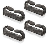 Larbois Handle Grip - Cepillo de uñas para manos y manos, kit de limpieza para pedicura para dedos de los pies y uñas, hombres y mujeres (paquete de 4)