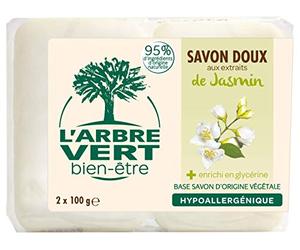 L'arbre vert Savon Solide Jasmin 2 x 100 g