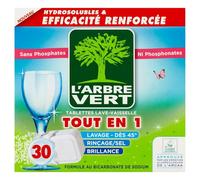 L'arbre vert Tablettes Lave Vaisselle Hydrosolubles 30 Tablettes 547,5 g