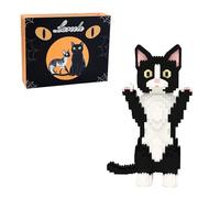 Larcele 1227 Piezas Bricolaje Micro Gato Bloques de Construcción Set para mayores de 12 Años KLJM-05 (Gato Devon Rex)