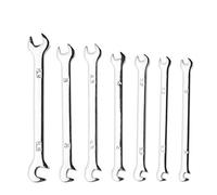 Larcele 7 Pcs Mini Double Open End Wrench Metric 3mm-5.5mm Small Spanner Set MNBS-07