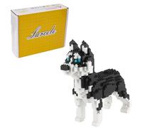 Larcele Bloques de construcción micro Husky para perros, ladrillos para mascotas, 950 unidades KLJM-02 (perro de trineo) reutilizable
