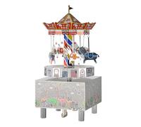 Larcele BYHPZ-01 - Kit de caja de música giratoria de metal 3D para montaje de carrusel de bricolaje, caja de música para decoración del hogar y la oficina