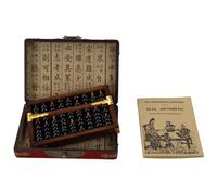 Larcele Tratamiento de Envejecimiento Vintage Bead de Madera Laca Aritmética Ábaco Suministros Escolares para Niños,9 Columna SP-01