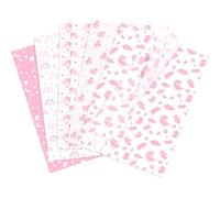 Larcenciel 50 Hojas de Papel de Seda Rosa Niña, Bonito Papel Seda con Botella Cochecito Elefante y Caballo de Troya para Bolsas Regalo, Papel de Regalo Artístico Bautizo, Cumpleaño, DIY, 50x35cm