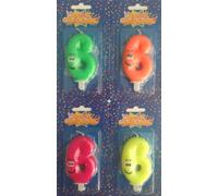 L'Arcobaleno di Nacar Giovanna - Vela de cumpleaños número 6, varios colores, 1 unidad, COB173