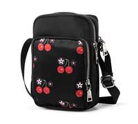 LaRechor Bolso Bandolera Pequeño Mini Bolso para Movil Bolso Cruzar de Nailon Mujer Niña Bolso de Cerezas Bolso para Teléfono Móvil