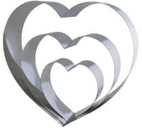 Lares - Molde de cocina modelo Corazón con 3 diferentes medidas