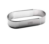 Lares - Molde para hornear - de acero inoxidable - ovalado en lámina - extra ancho - longitud ajustable - Fabricado en Alemania.