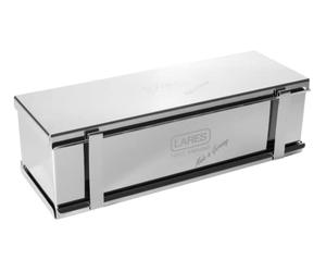 Lares Tostadora de acero inoxidable con divisor, 30 x 10 x 9 cm, para tostadas, pan integral, pan de frutas, pasteles, apto para lavavajillas, fabricado en Alemania