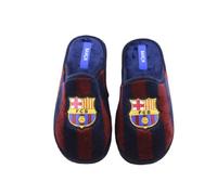 LARES Zapatillas Casa FC Barcelona para Hombre y niño Color: Blaugrana Talla: 45 - Escudo equipo de futbol del Barça con Licencia Oficial. Fabricadas por Marpen.