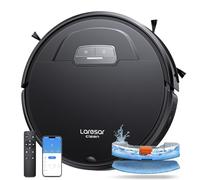 Laresar Clean Robot Aspirador y Fregasuelos, 4500Pa Robot Aspirador, Aspirador Robot Limpieza 3 en 1, Batería de Larga Duración, Compatible con Alexa/WiFi/App, para Pelo de Mascotas, Piso (Evol 3)
