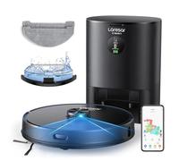 Laresar Clean Robot aspiradora y fregona, aspiradora robótica de 3500 Pa con estación de vaciado automático de 3.5 L, tiempo de funcionamiento de 250 minutos, navegación LIDAR, control WiFi/APP/Alexa,