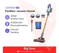Laresar V7 500W 50000PA aspiradora sin cable Aspiradora inalámbrica de potencia de succión EU PLUG