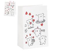 LaresDay 30 bolsas de regalo infantiles de papel, diseño de arcoíris y lunares, con pegatinas para dulces, cumpleaños infantiles, fiestas y celebraciones (ecológicas)