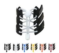 LaresDay Cordones elásticos con cierre rápido | Cordones sin atar | Para zapatillas de deporte, zapatillas de deporte, zapatos casuales | Unisex, blanco1, 110