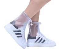 LaresDay Cubrezapatos impermeable blanco - 2 piezas reutilizables y antideslizantes de silicona para zapatos para lluvia y nieve playas del desierto, calle fangosa - Unisex para niños hasta adultos