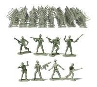 Larfraecy 100Piezas Soldados de Juguete Militar, Soldados de Plástico Juguetes para niños,Figuras de Soldados Militares y Accesorios de Equipo de Armas Regalo de cumpleaños para niños (Verde)