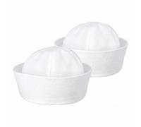 Larfraecy Paquete de 2 sombreros de marinero para adultos, sombreros de marinero blancos para fiesta temática náutica y traje de marinero, sombrero de capitán para fiesta de barco, sombreros de