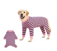 Larfraecy Traje de recuperación para cirugía Canina con Mangas y Patas largas,Bodysuit de Perro,Traje de Recuperación Quirúrgica para Perros,Alternativa al Collar Electrónico de Conos (Rosa, L)