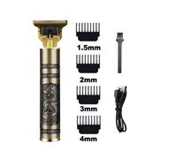 (Larga) Maquinilla profesional para cortar el pelo de barbero, afeitadora eléctrica recargable, maquinilla