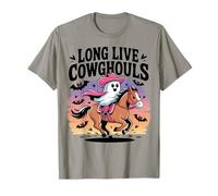 Larga Vida Cowghouls Lindo Fantasma en Caballo Halloween Camiseta