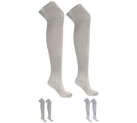 LARGAS calcetines calcetines para calcetines hasta la rodilla pantalones de cuero Bund Naturaleza (38-40)
