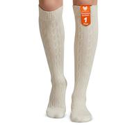LARGAS calcetines calcetines para calcetines hasta la rodilla pantalones de cuero Bund Naturaleza (38-40)