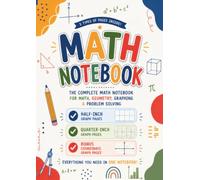 Large 1/2 & 1/4 Inch Grid Paper Notebook: 120-Page A4 Math Workbook for Kids | Geometry, Algebra, Graphing, Homeschool & Primary School | Quad Ruled ... Pages (Study Aid Activity Books for Kids)