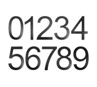 Large 10-inch Acrylic Fully Perforated Surface Mounted Matte Black Paint Villa Courtyard Digital House Number(I)