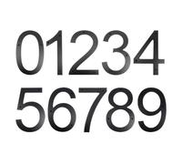 Large 12-inch (300mm) Fully Perforated Surface Mounted Acrylic Matte Black, Gold, Silver Paint Villa Courtyard Floor House Number(Black,I)