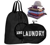Large 18.9x20 Inch Dirty Laundry Bag Offers Waterproof Protection And A Dr