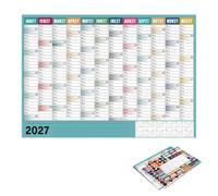 Large 2027 Wall Calendar - Double-Sided 12 Months Thick Paper Organizer