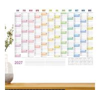 Large 2027 Wall Calendar - Double-Sided 12 Months Thick Paper Organizer